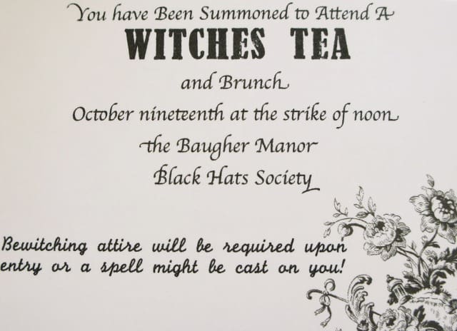 Witches Tea Party Invitation