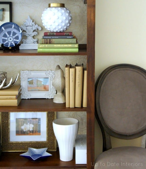 Try this cheap bookcase makeover with no paint!