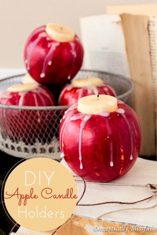 DIY-Apple-Candle-Holders
