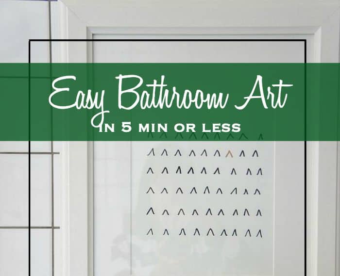 Easy Bathroom Art