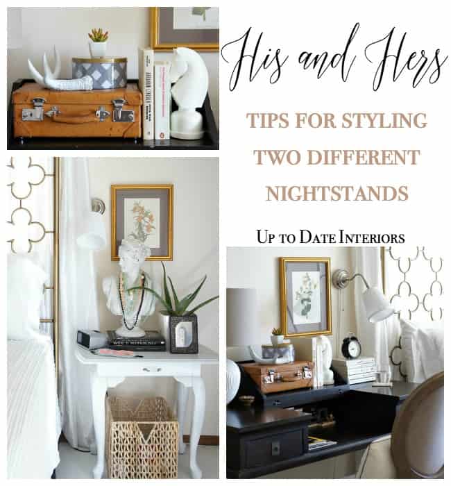 how to decorate his and hers bedroom nightstands