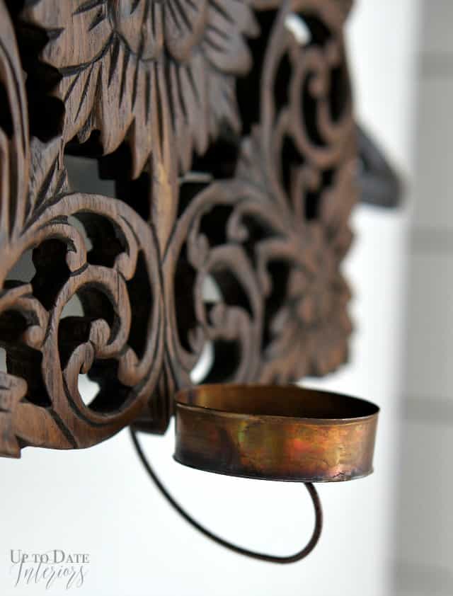 wood candle sconce inspired by world market