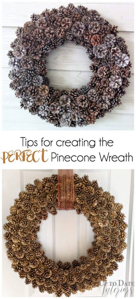 pinecone wreath tips