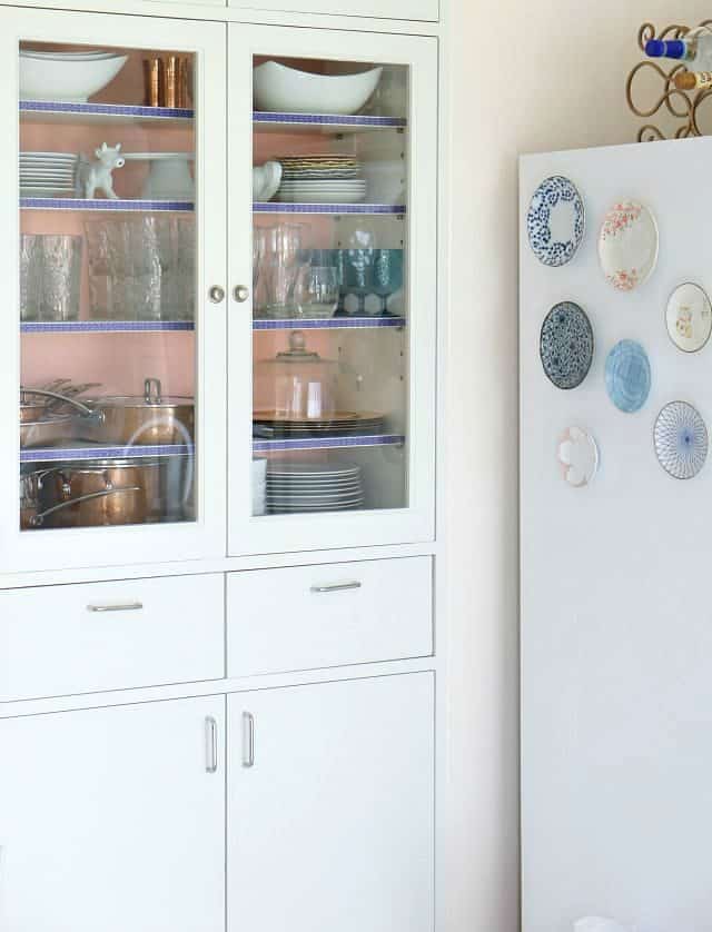 diy fridge magnets and china cabinet makeover with washi