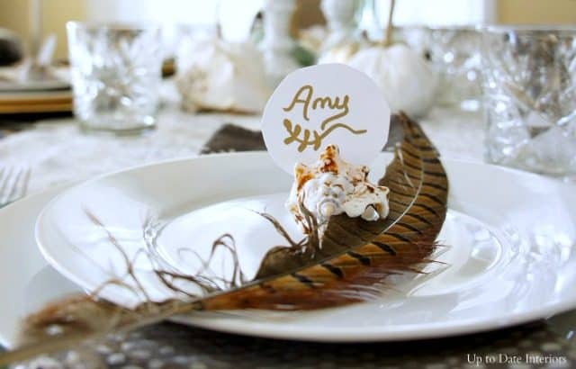 seashell place card holder