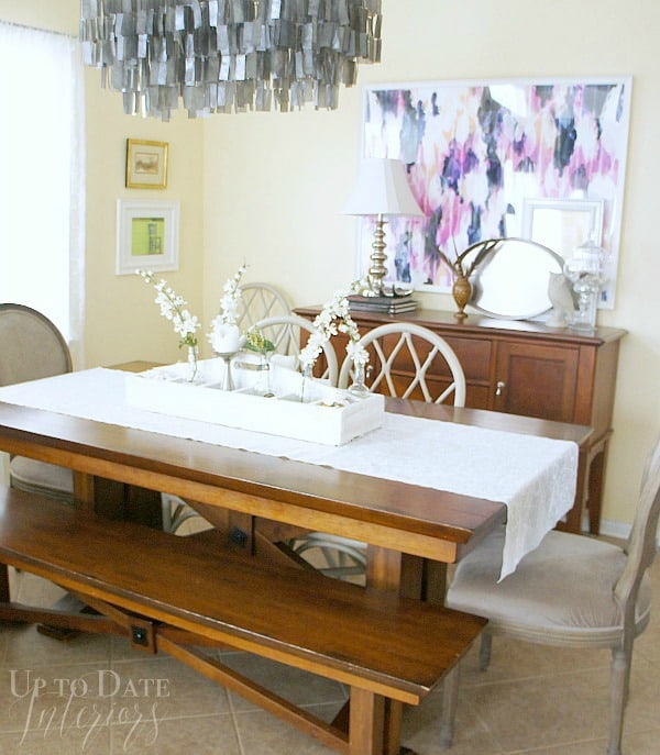 update a rental dining room with a chandelier
