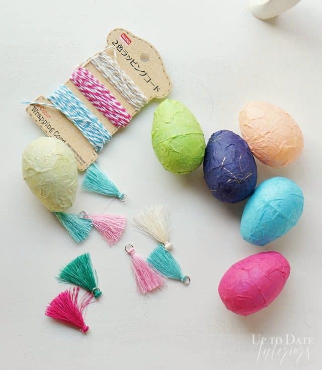 Easy DIY Easter Tree that’s globally inspired with tassels and Washi eggs