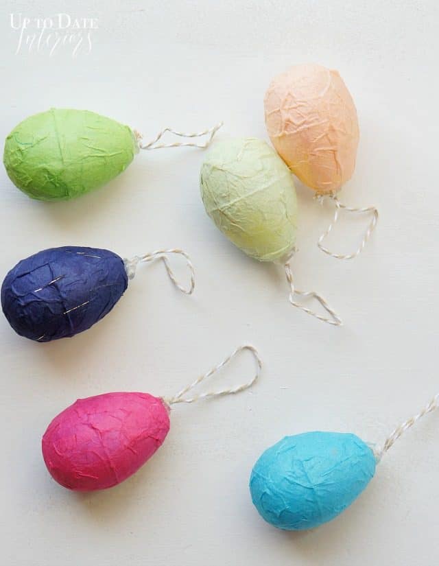 Globally inspired Easter tree with tassels and DIY Washi eggs