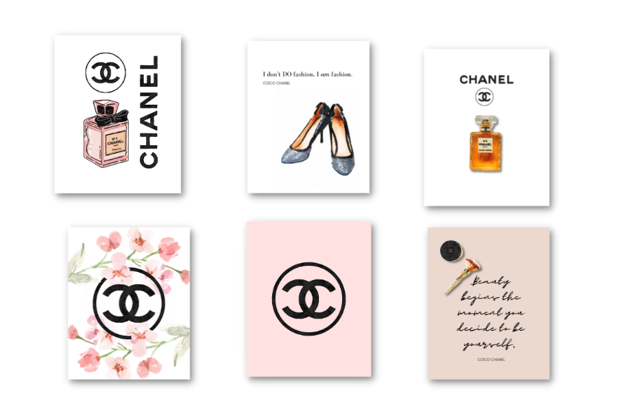 10 Original Free Printable Chanel Wall Art